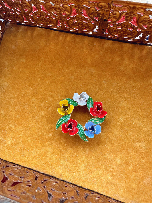 Colourful Floral Brooch