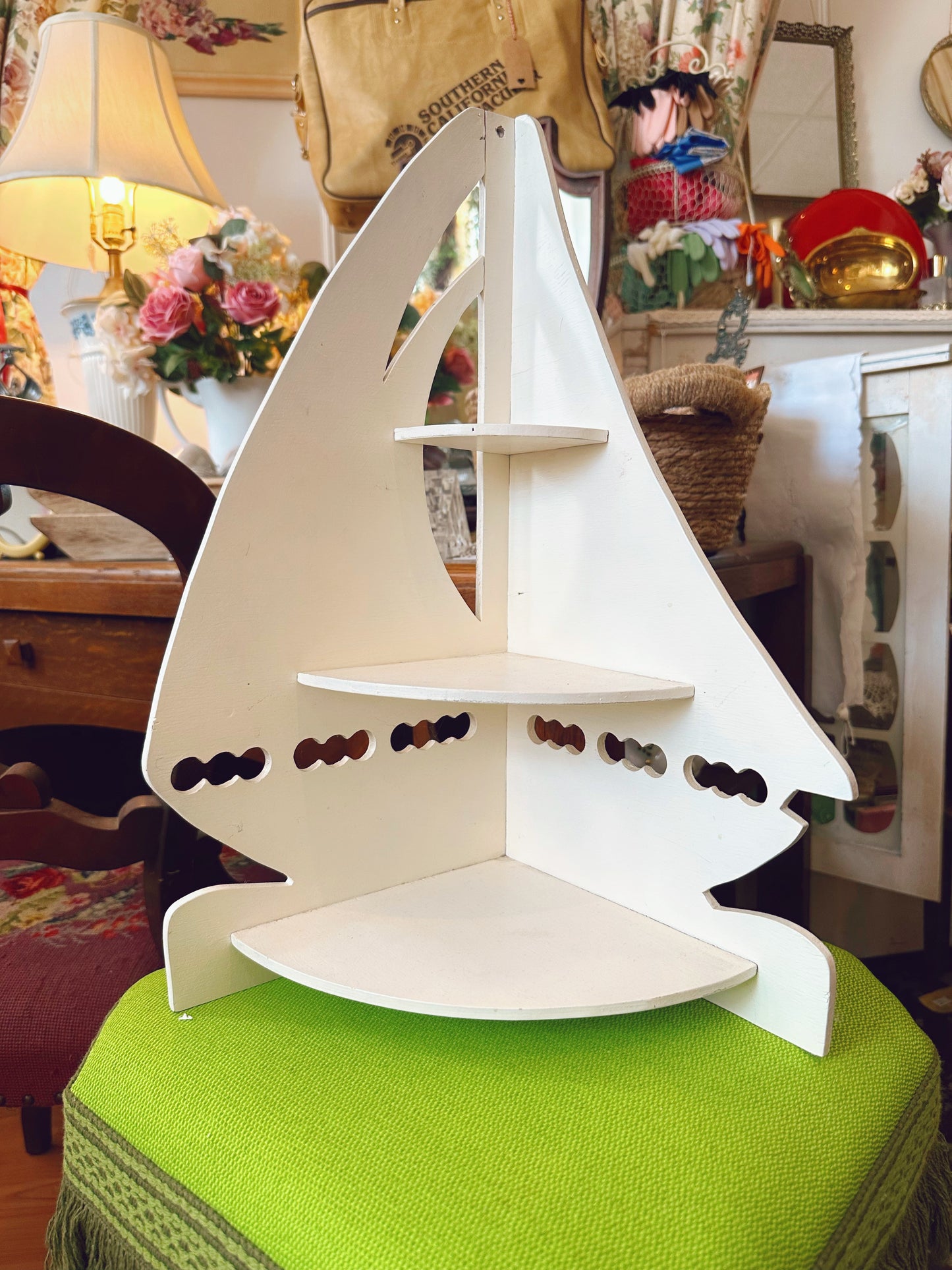 Wooden SailBoat Shelf