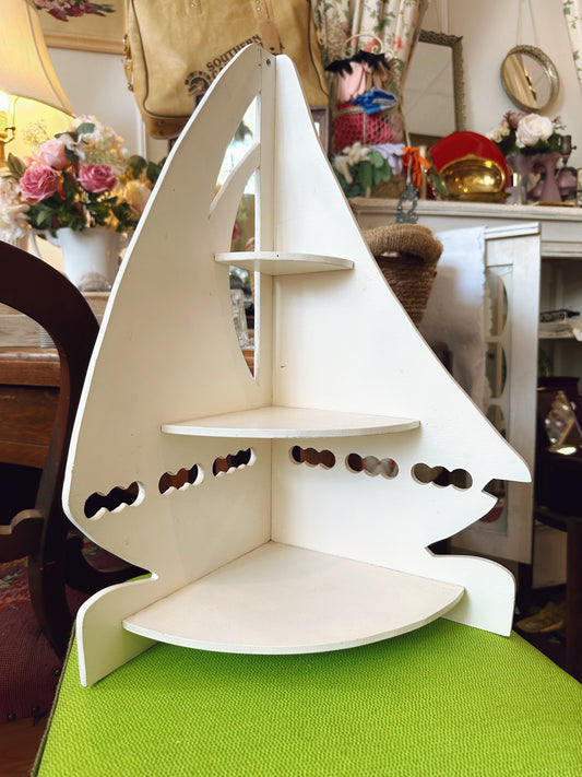 Wooden SailBoat Shelf