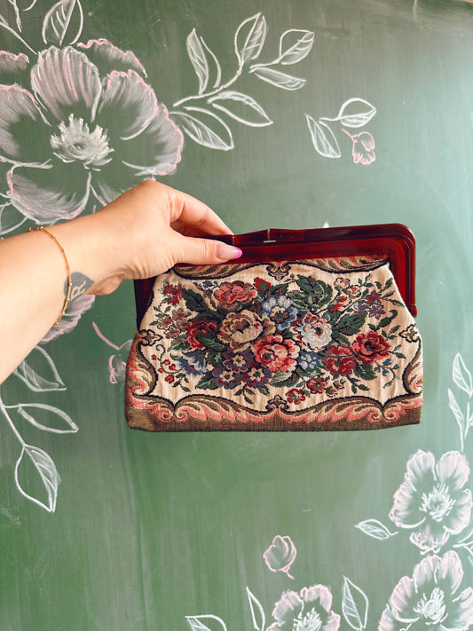 Tapestry Clutch Purse