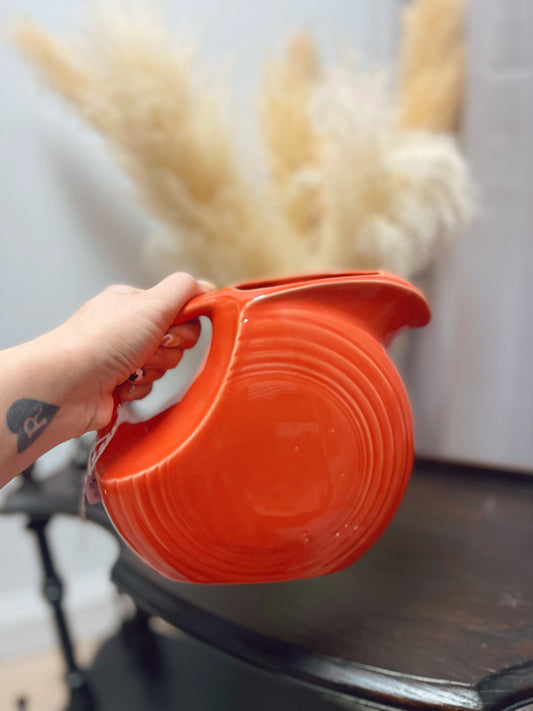Large Orange Fiestaware jug