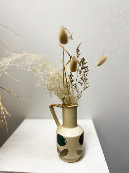 Pottery Vase with dried florals