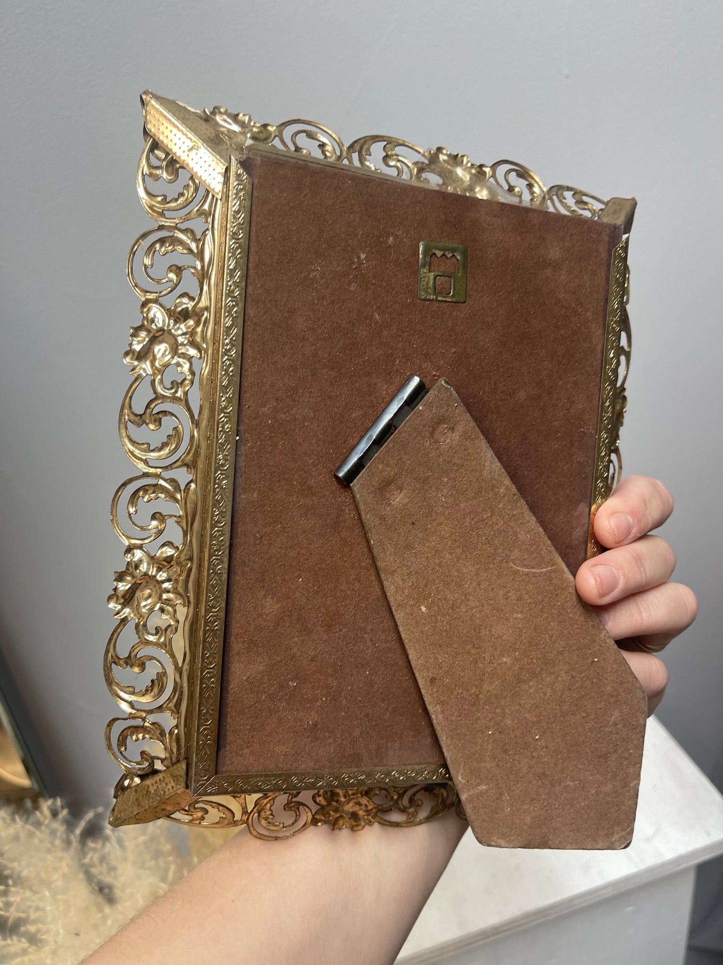 5x7 Detailed Brass Frames