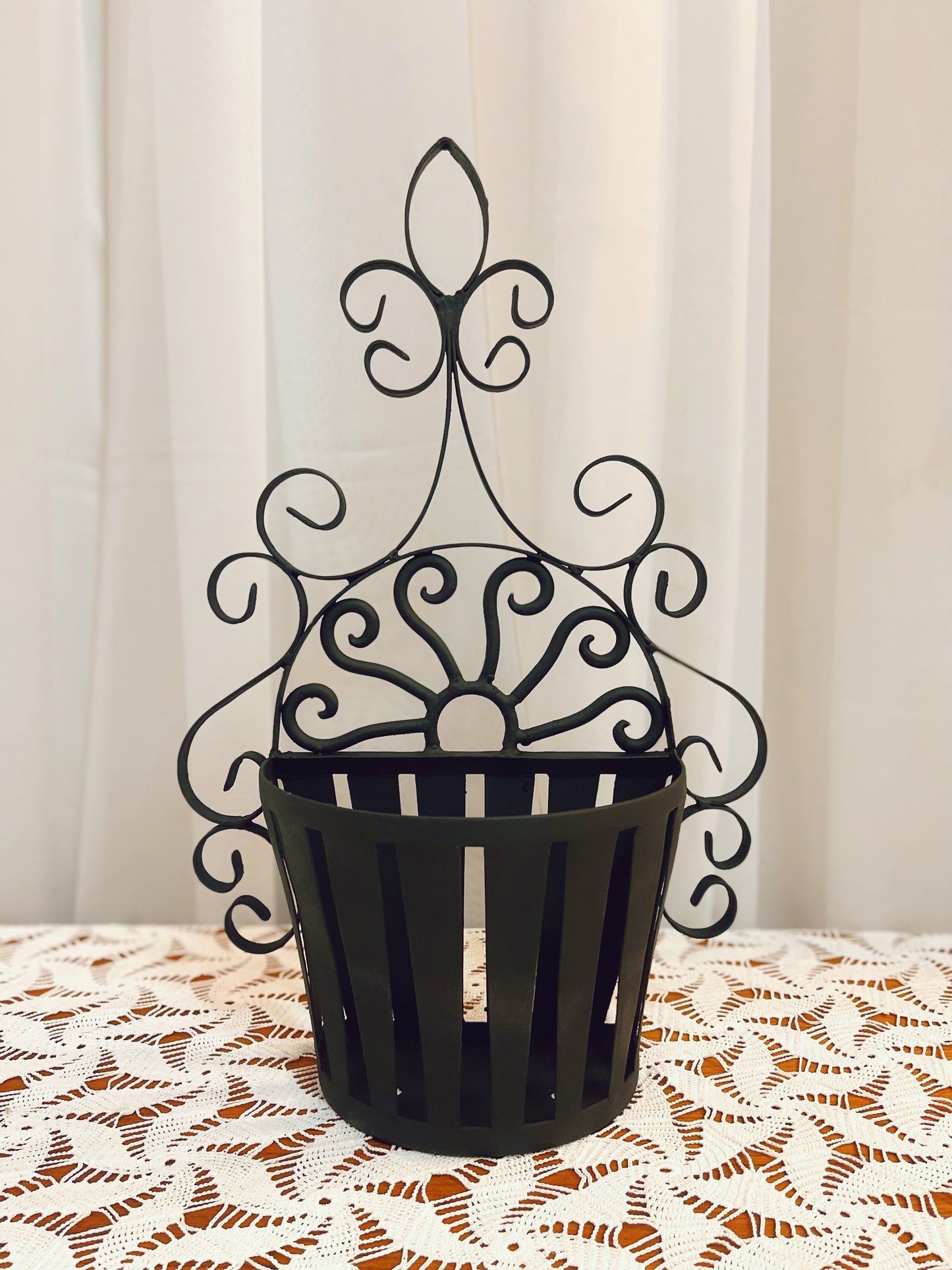 Rod Iron Hanging Planter