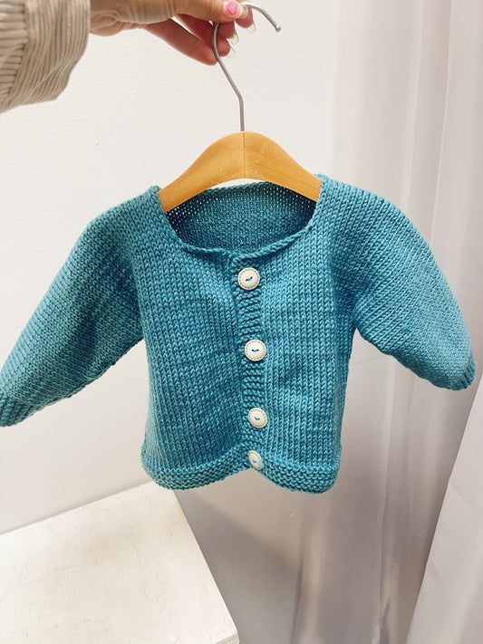 Cozy Handmade baby sweater - blue