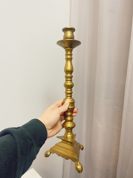 Tall brass candlestick
