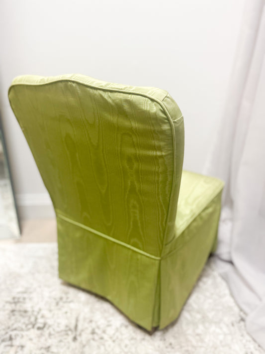 Green slipper chair