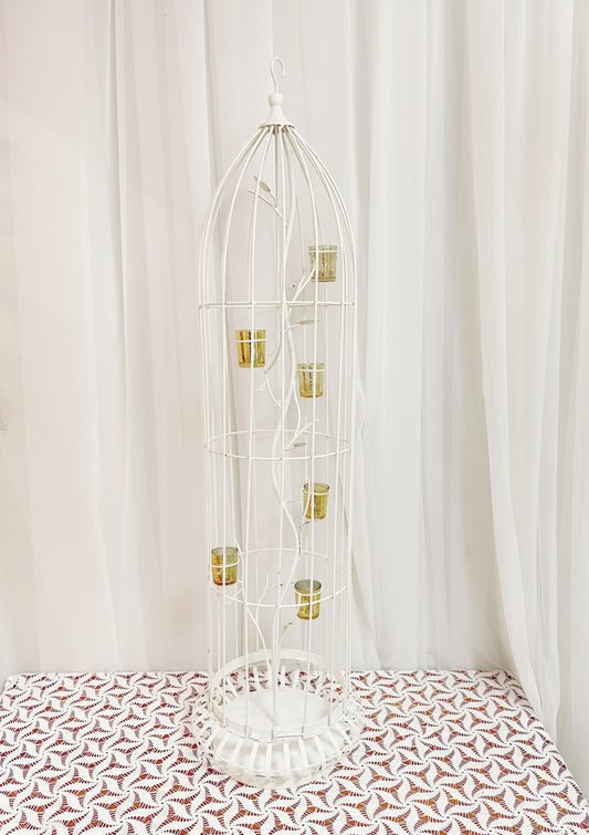 53 inch tall birdcage with candle holders