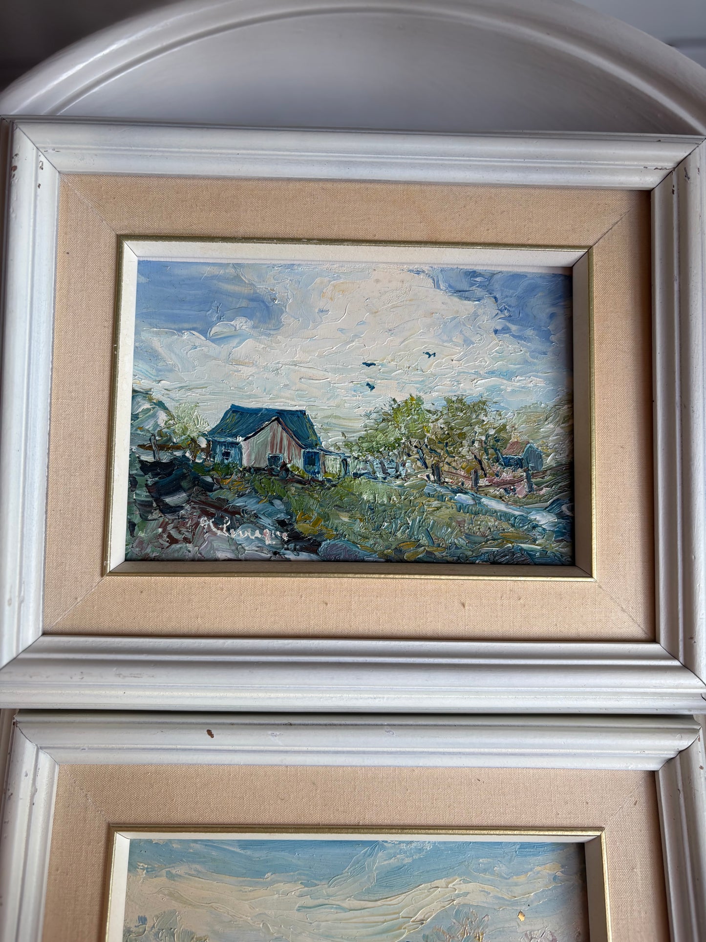 Set of framed & signed oil  paintings