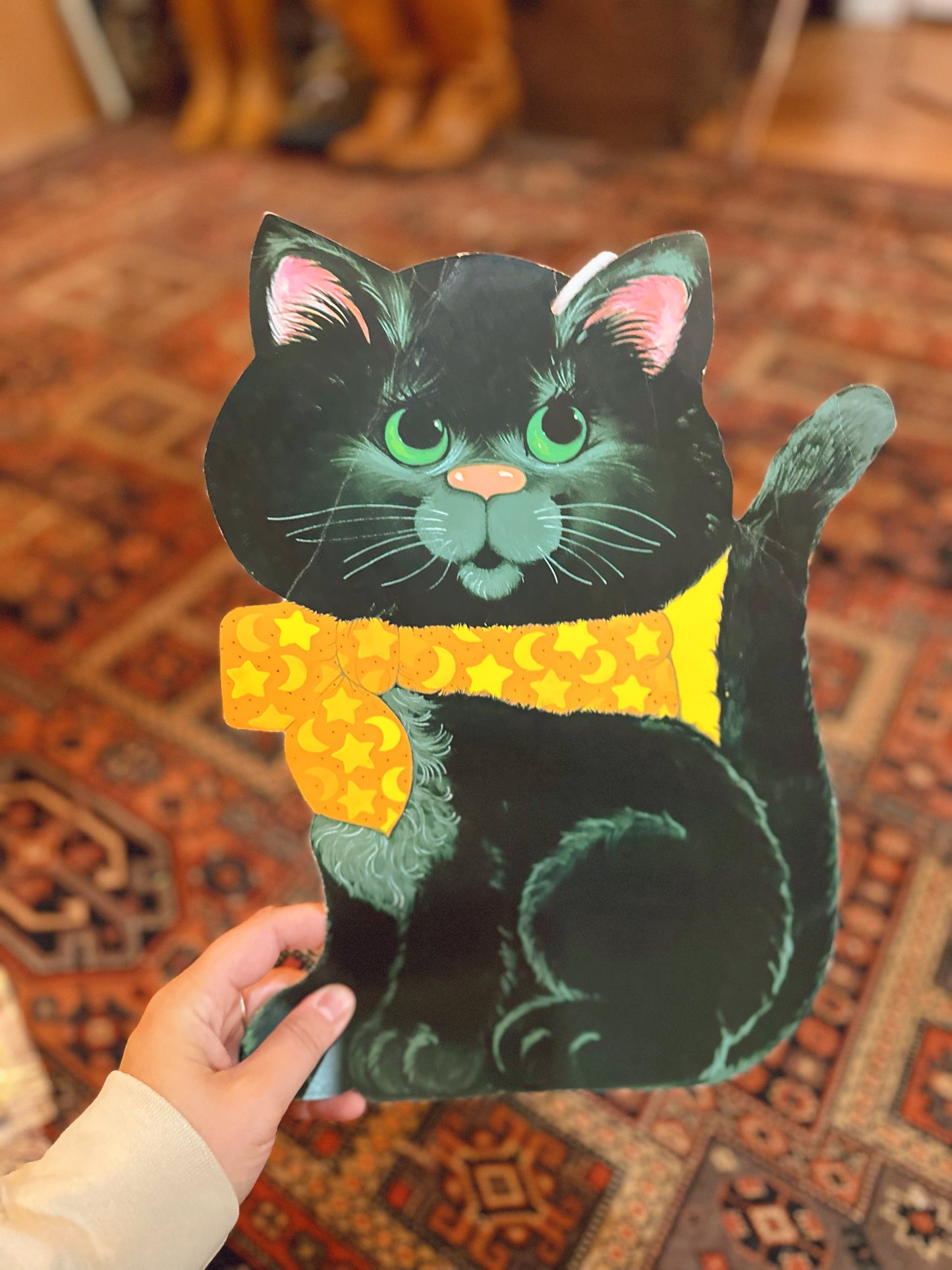 Vintage black cat cutout