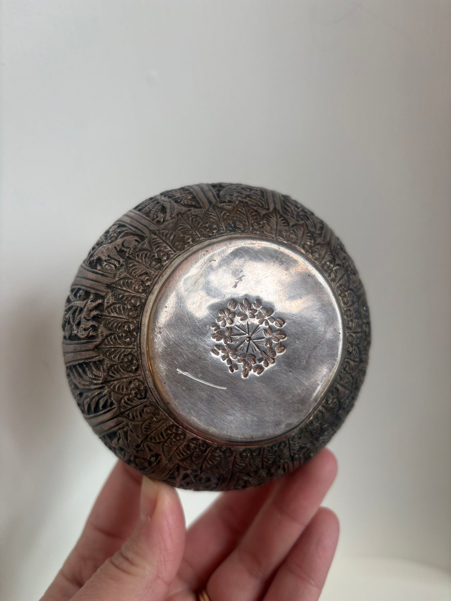 Antique Persian Silver Pitcher and bowl .925 - 19th century