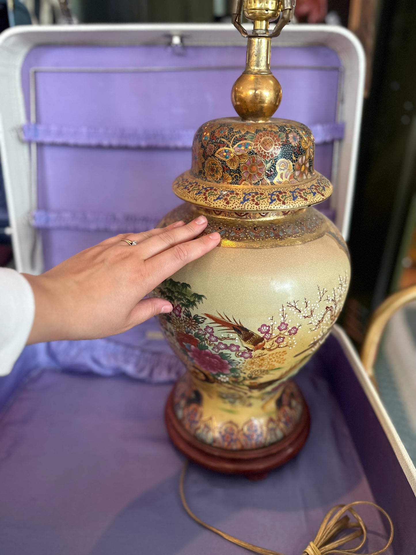 Hand painted lamp base - made in China