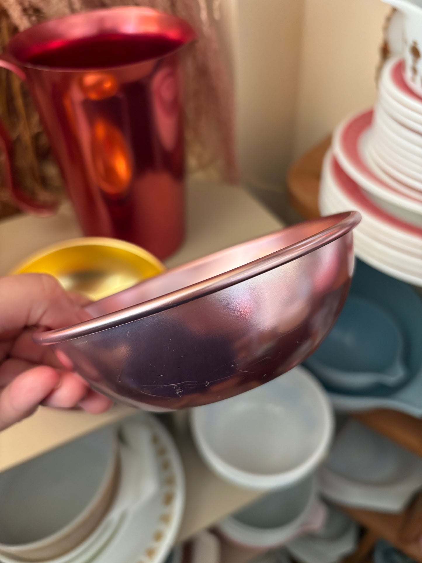 Aluminum Bascal Bowls, West Bend Cups & juice jug