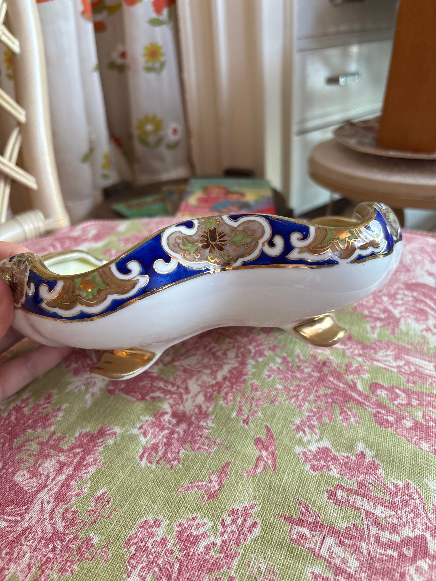 Antique Nippon Hand Painted Landscape Catch All