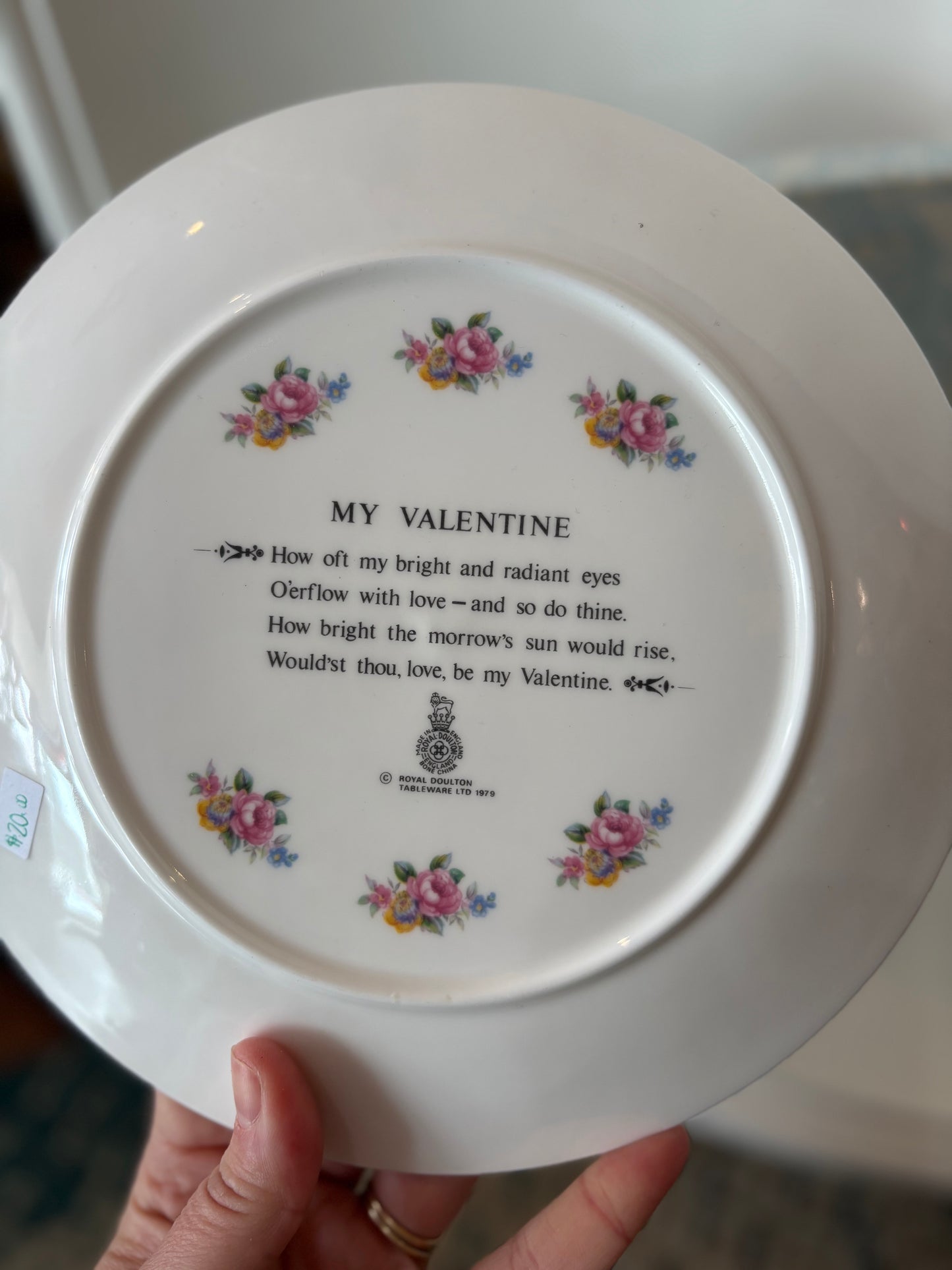 1980 Valentines Day Royal Doulton Plate