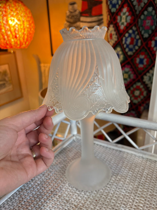 Frosted Glass Fairy Lamp Candle Holder