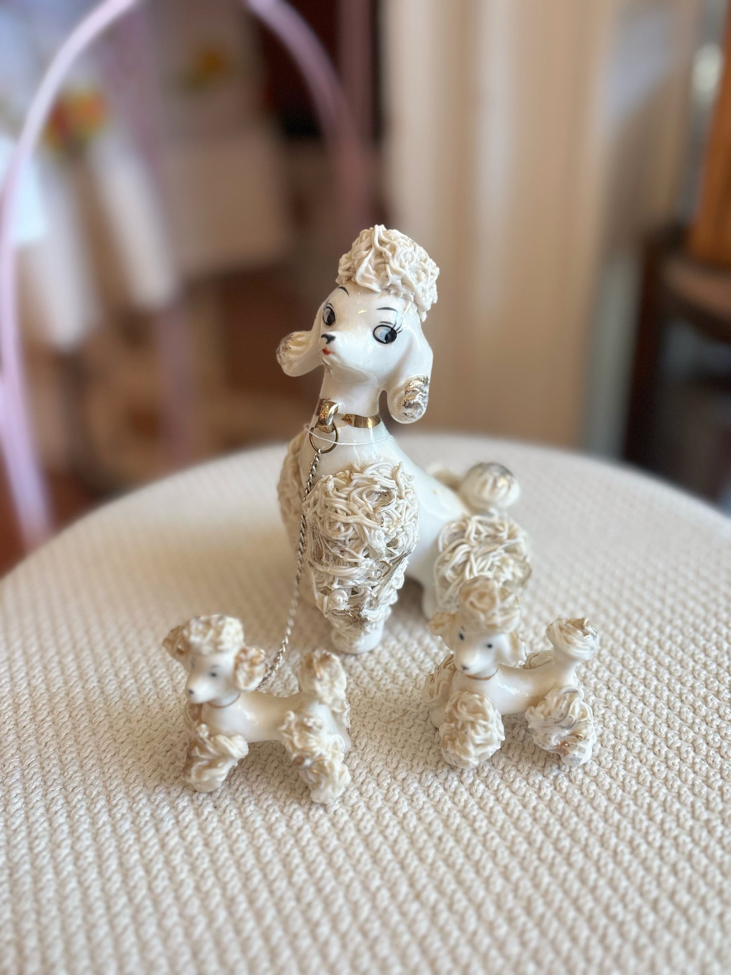White Spaghetti Poodles - Giftcraft made in Japan