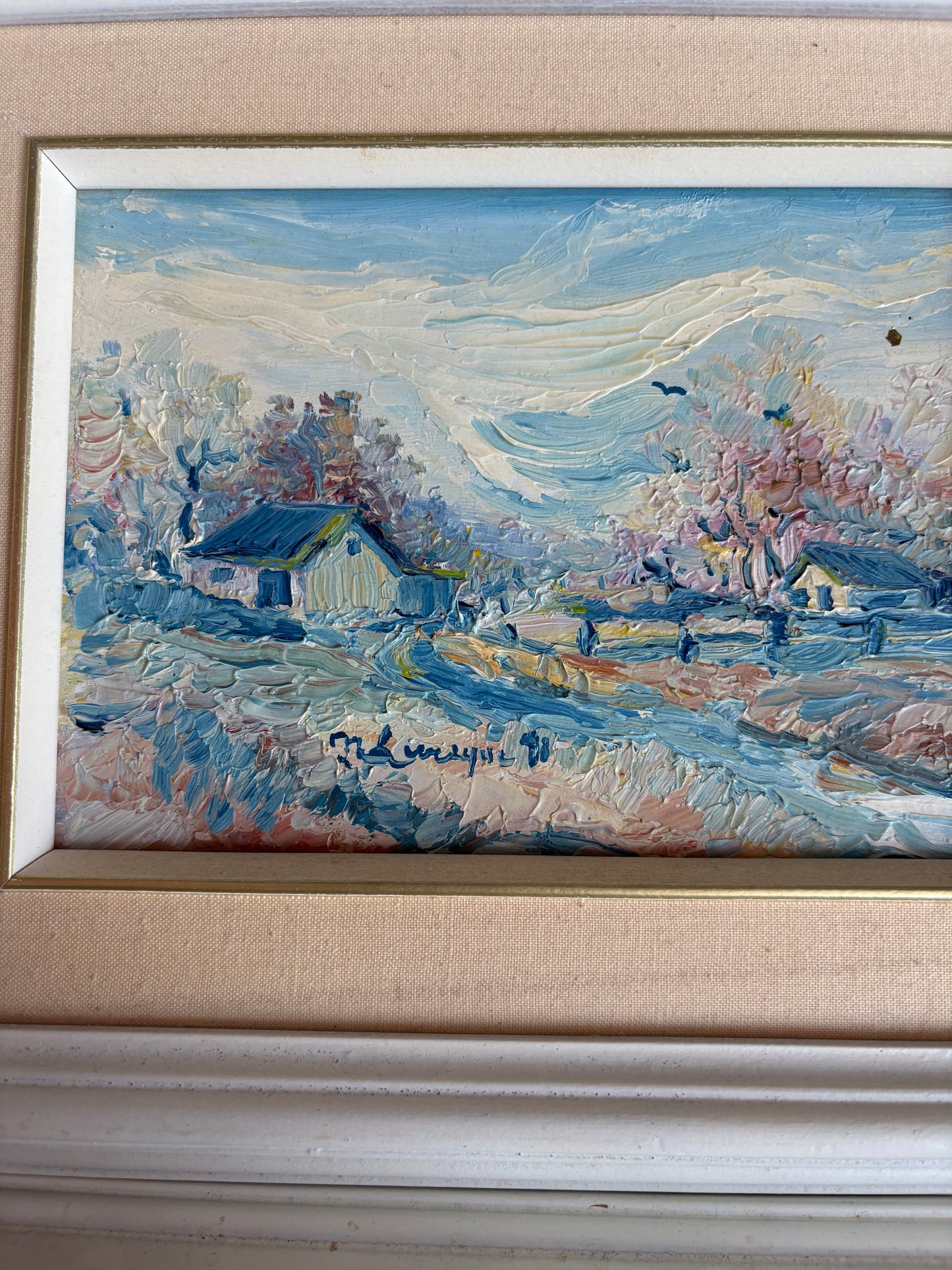 Set of framed & signed oil  paintings