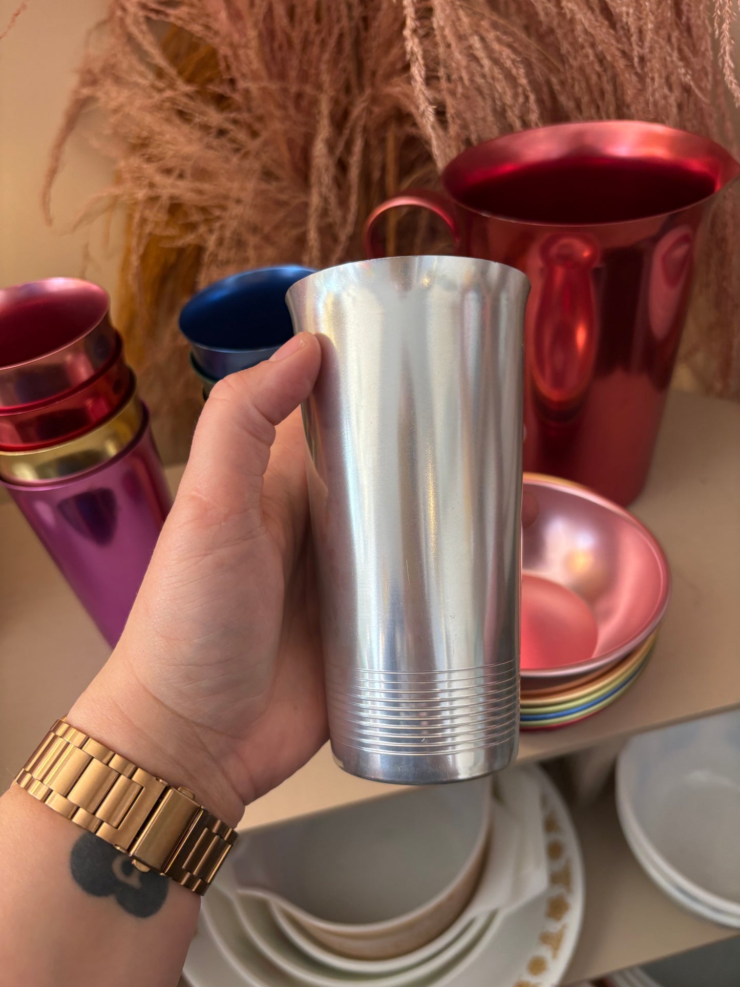 Aluminum Bascal Bowls, West Bend Cups & juice jug