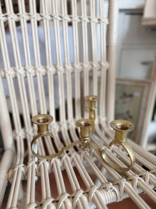 Solid Brass 4 candle holder