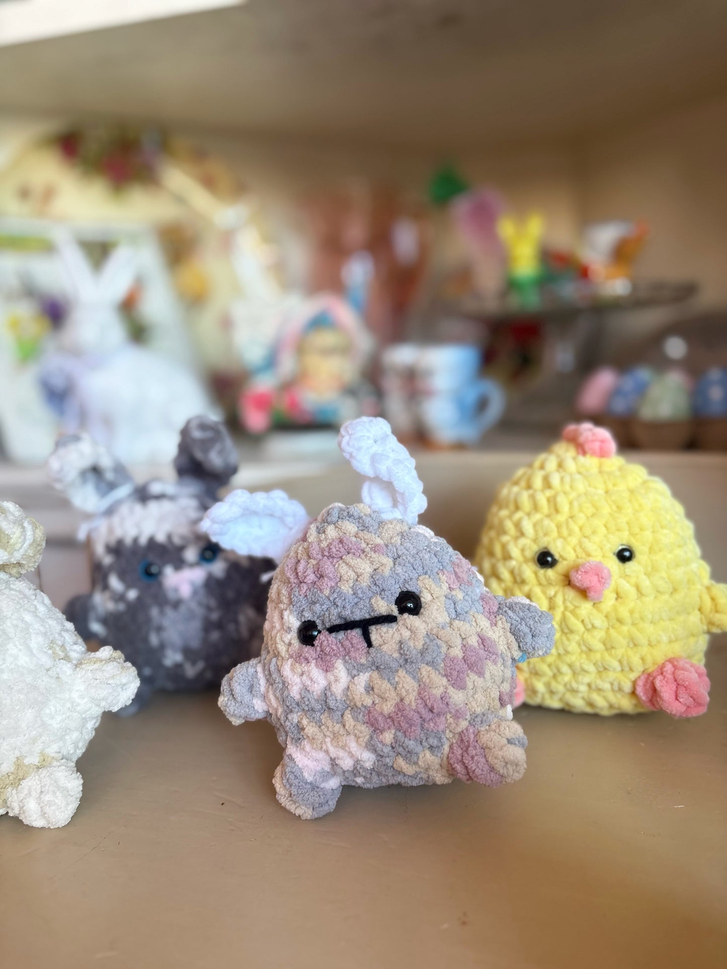 Small Bunny & Chick Plushies - handmade by Nana