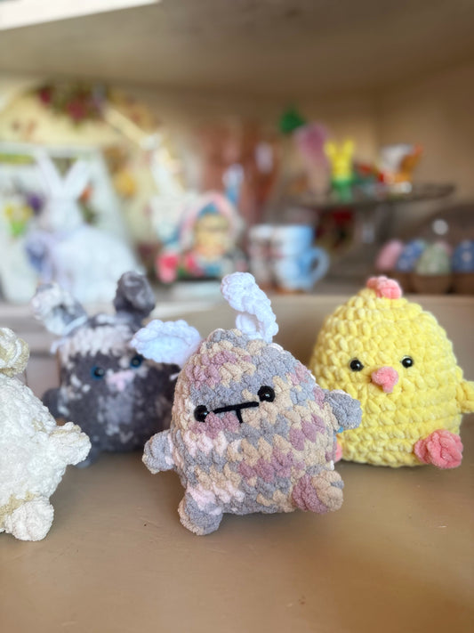 Small Bunny & Chick Plushies - handmade by Nana
