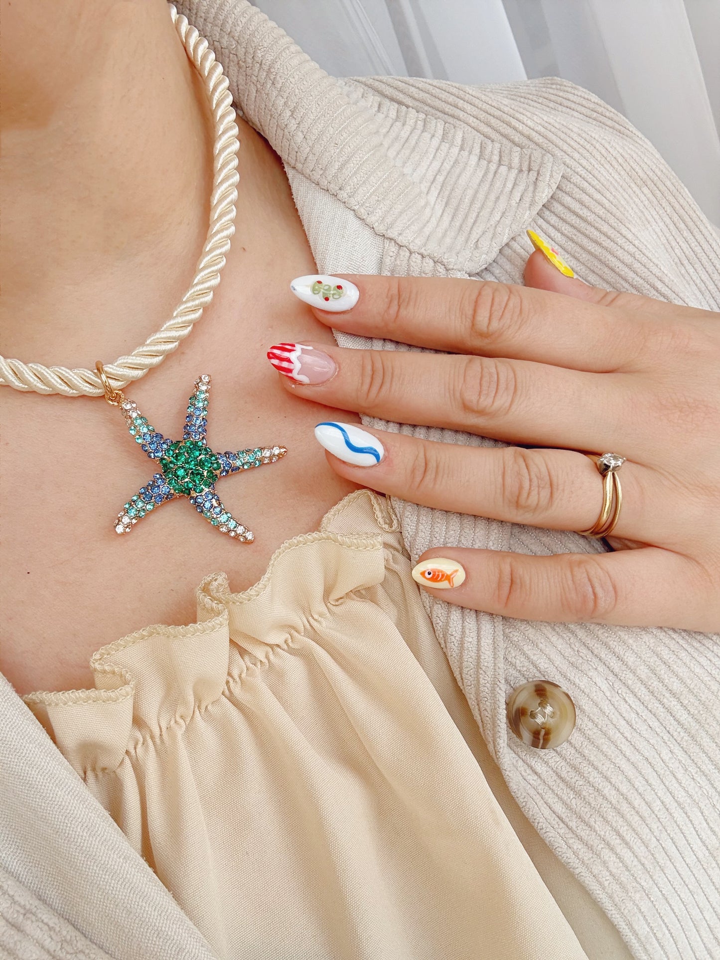 Starfish choker necklace