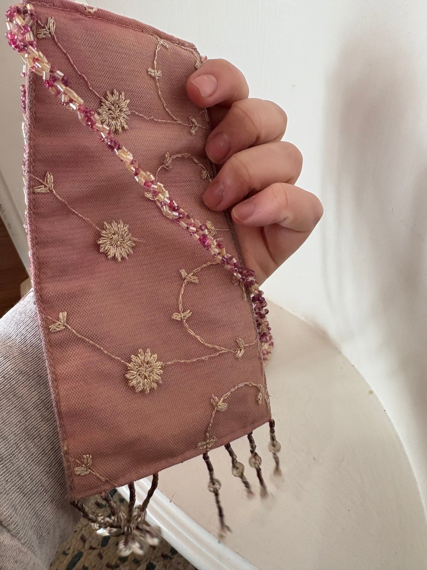 Beaded organza small purse