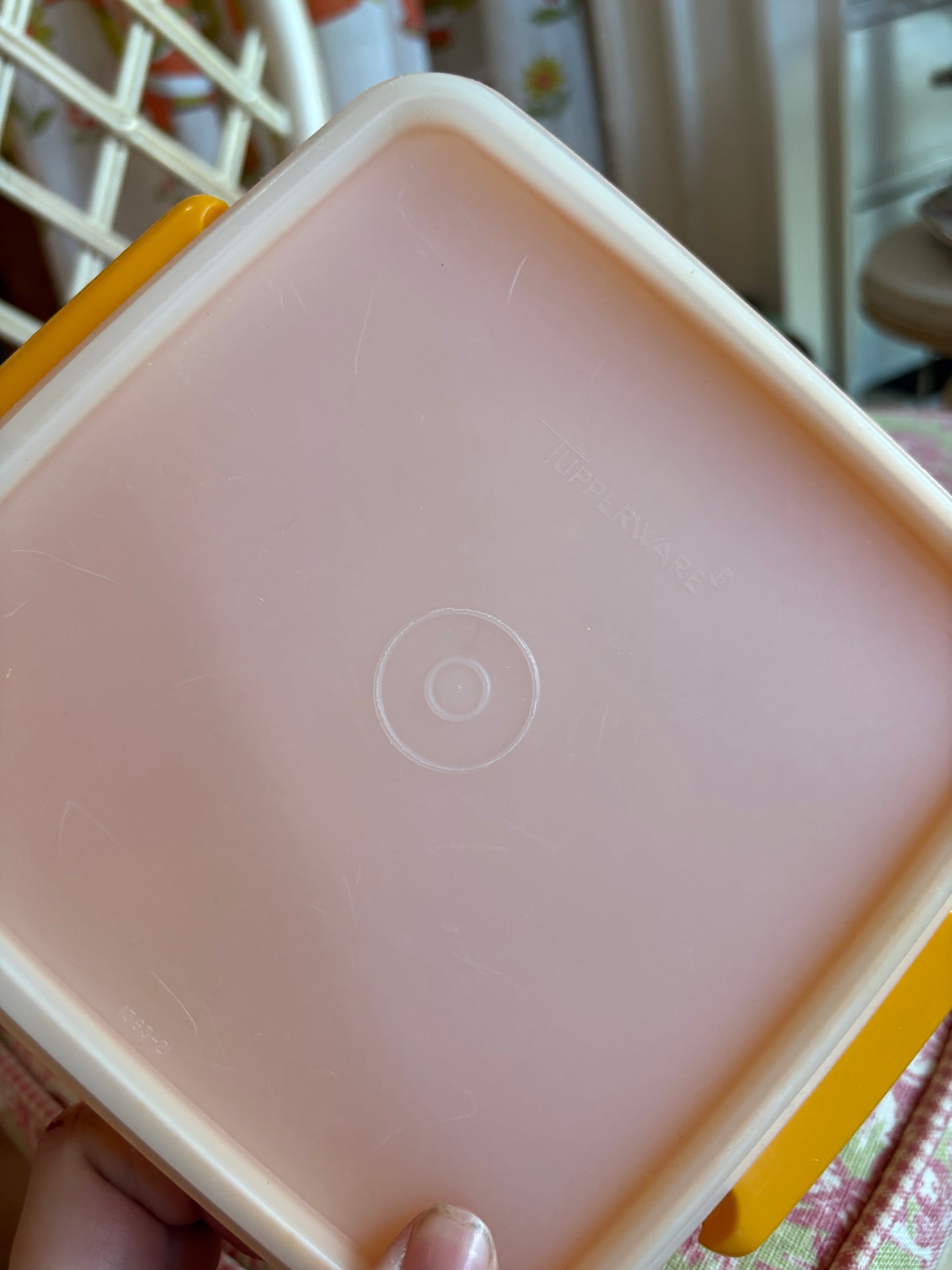 1970s Tupperware Sunburst square away lunch container