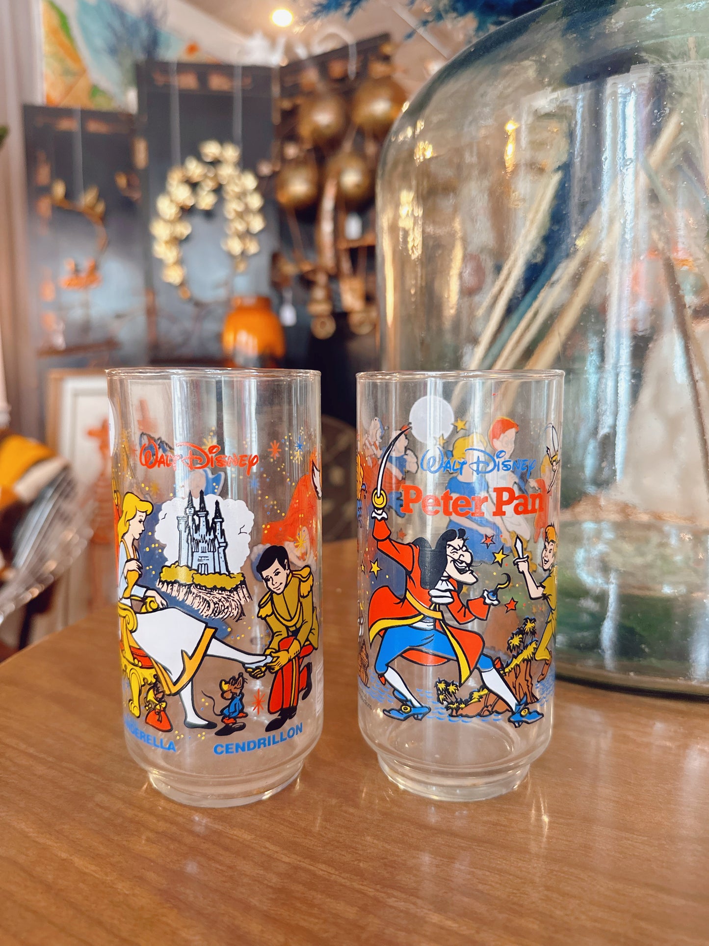 1980s Disney Mcdonald’s Drinking Glasses (Peter Pan & Cinderella)