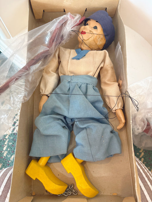 1940s Hazelle’s Dutch Boy Marionette Puppet