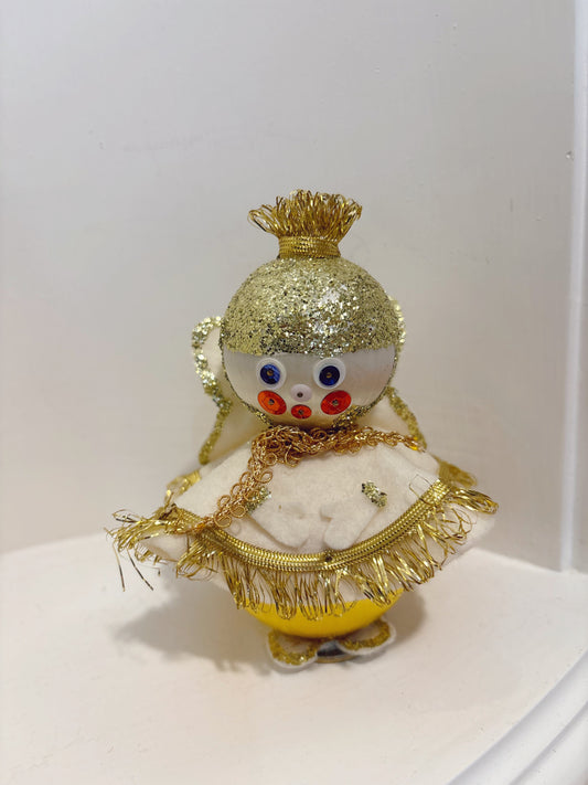 Satin Ball Vintage Christmas Angel
