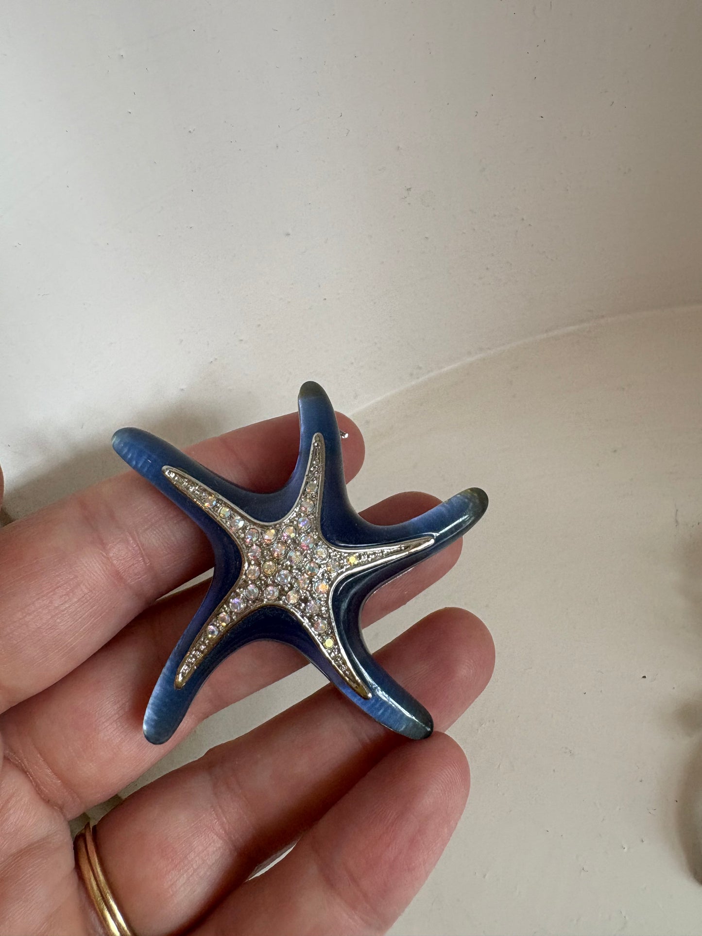 Brooch #7 - Blue Starfish