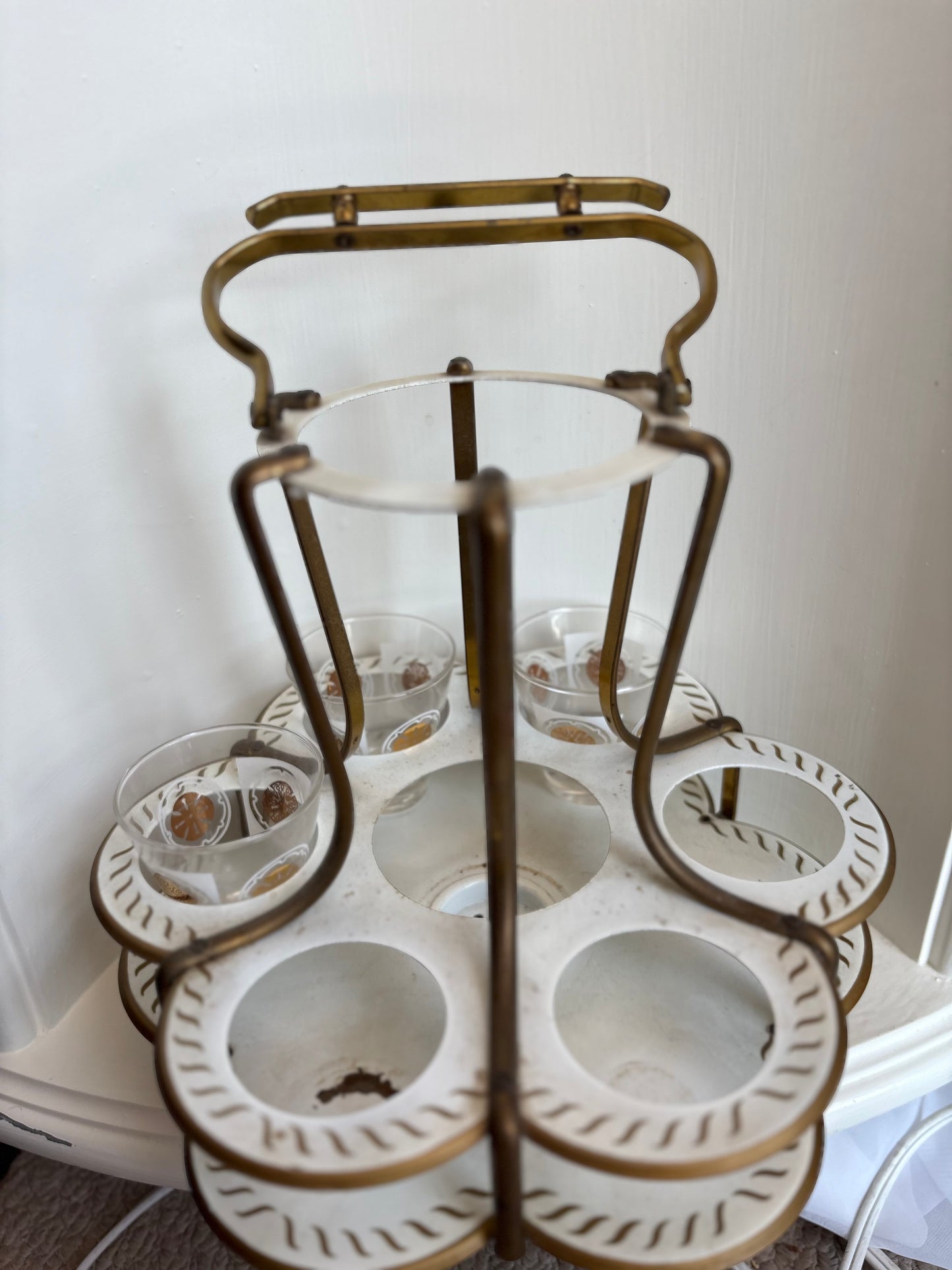 1950s White & Gold Bar Set