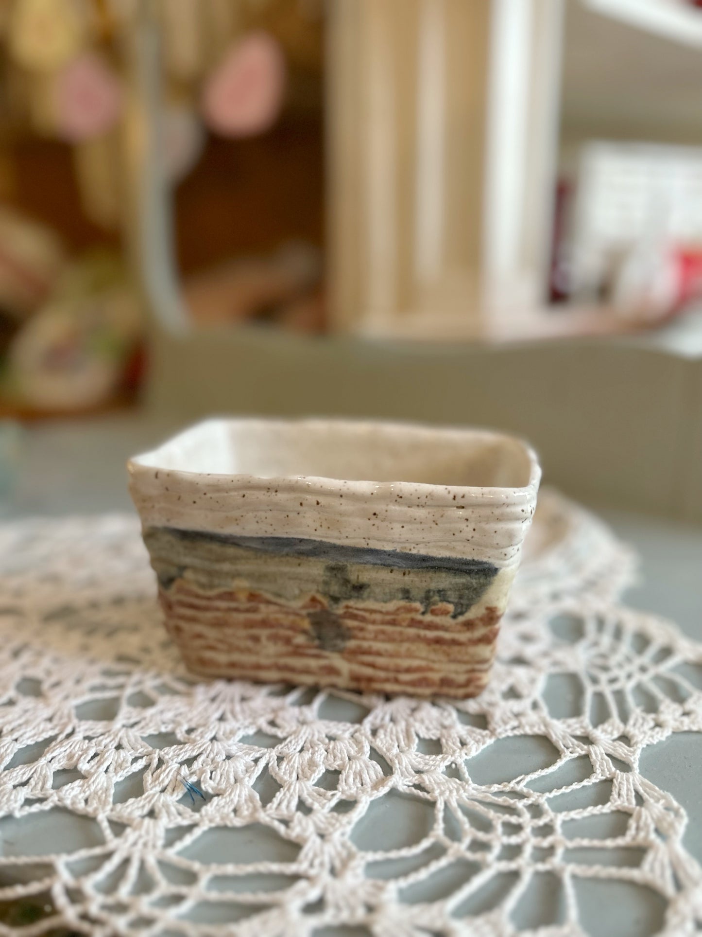 Artisan pottery planter