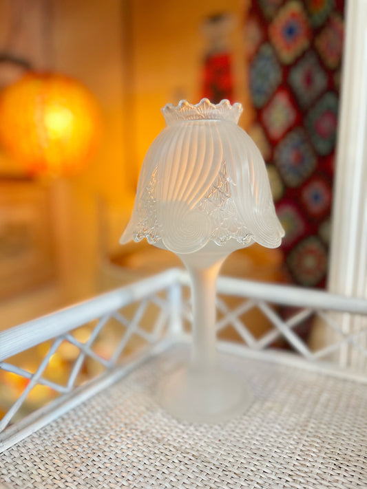 Frosted Glass Fairy Lamp Candle Holder