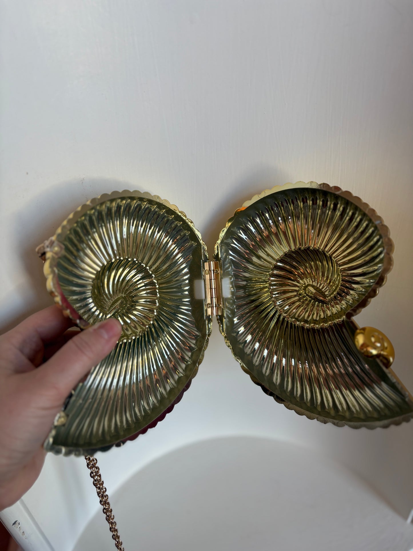 Gold Plastic Shell Purse