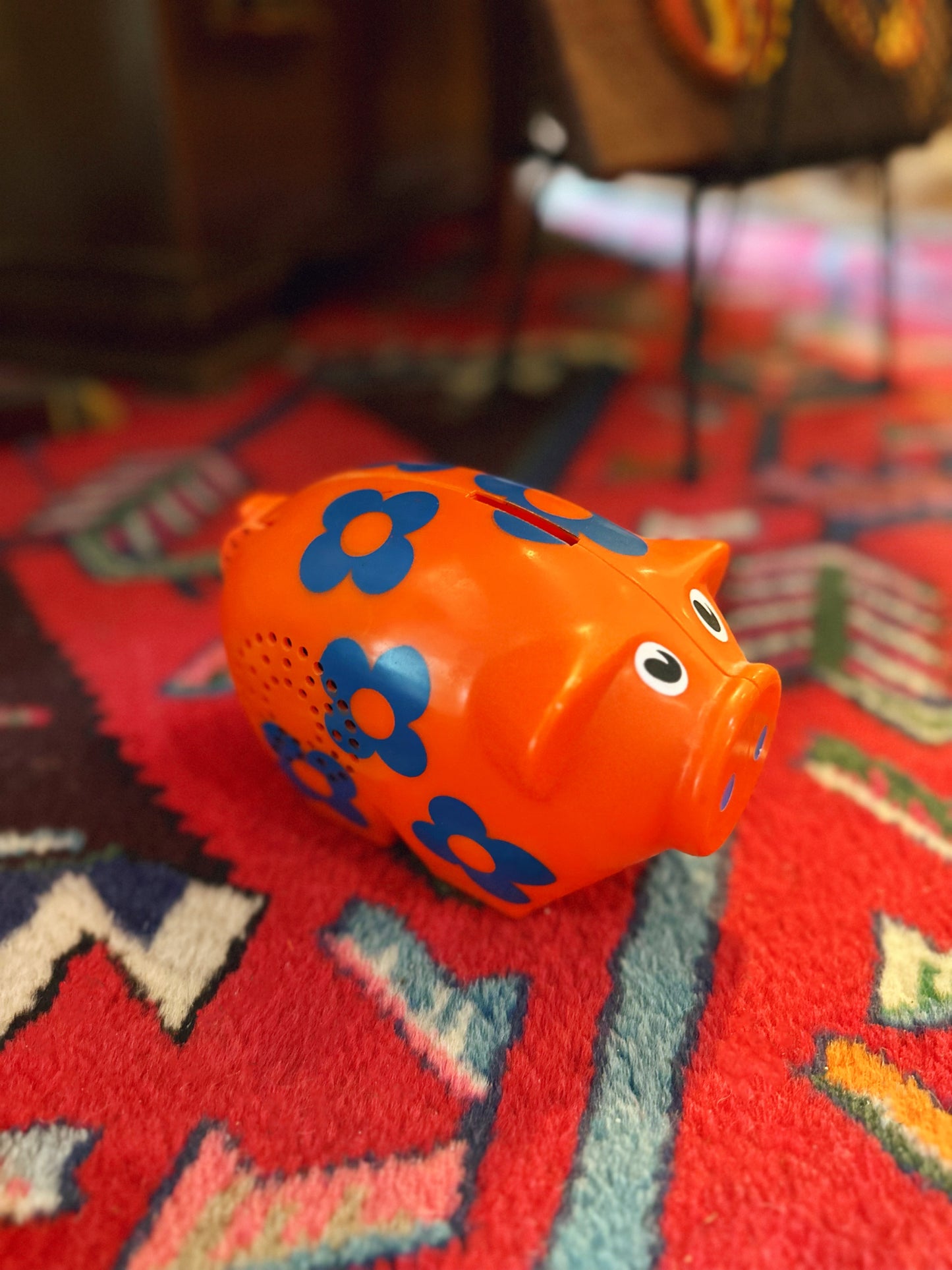 70s Rabobank piggy bank with AM radio