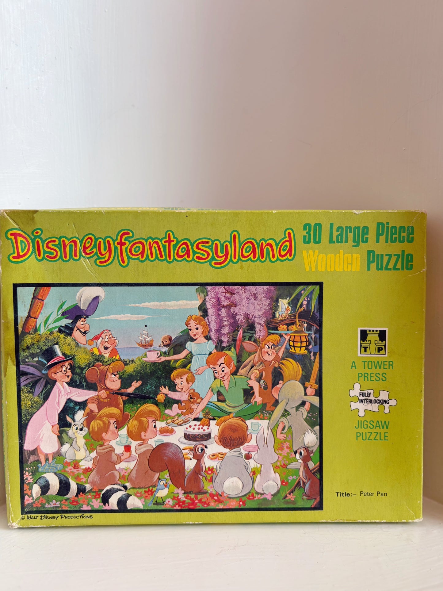 1960s Disney Fantasyland Peter Pan Wooden Puzzle - complete