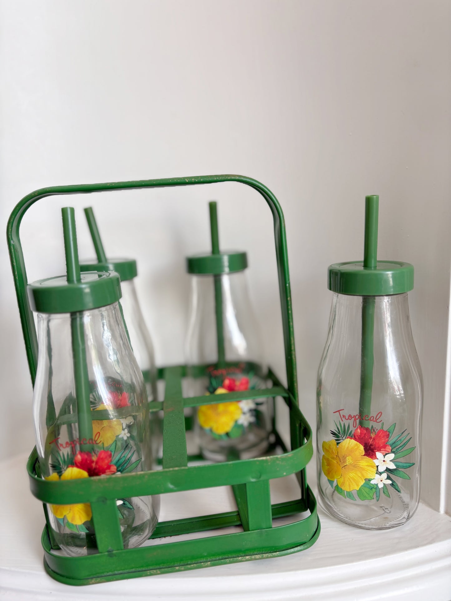 Tropical Juice Jug & Caddy Set