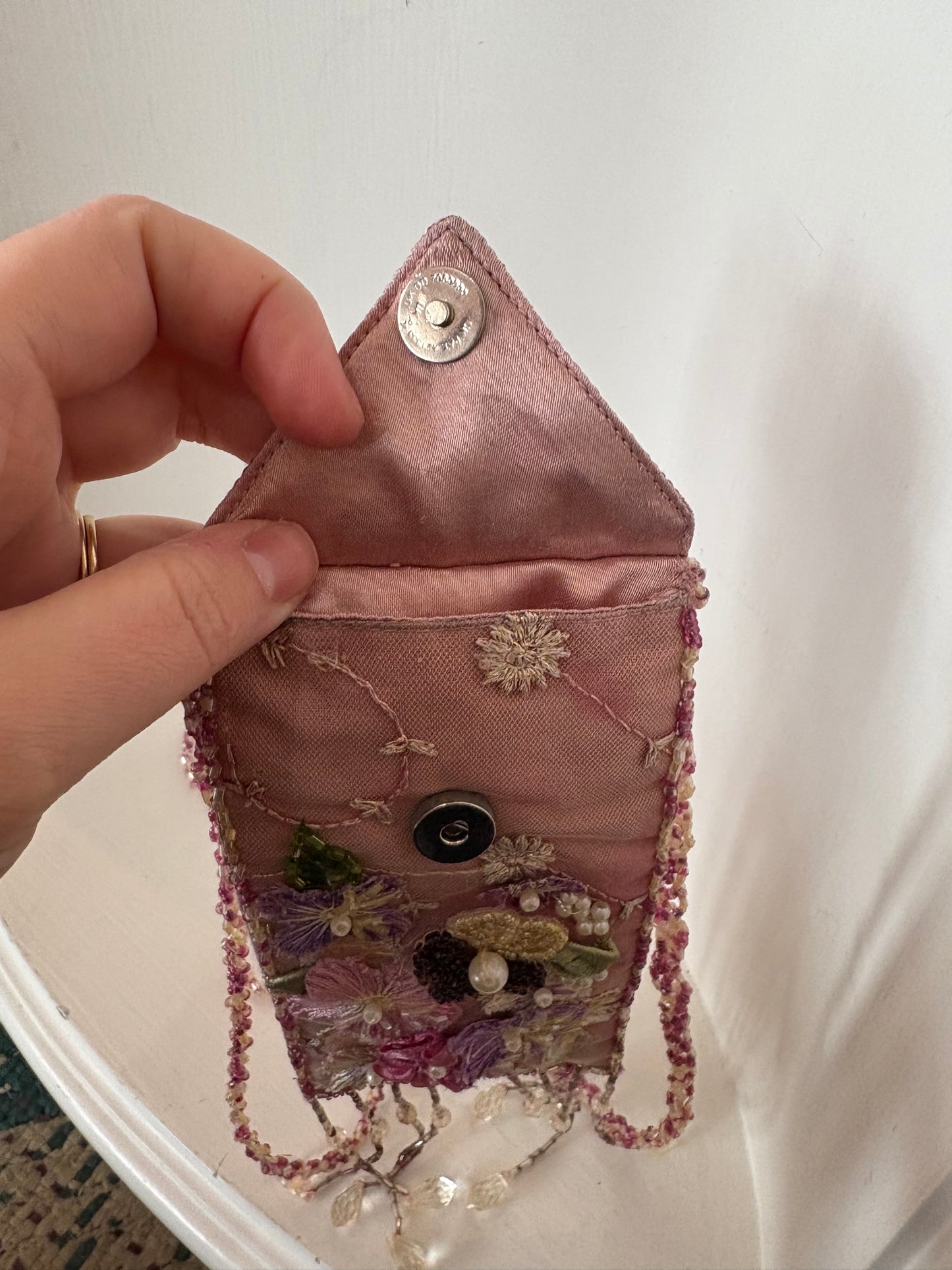 Beaded organza small purse