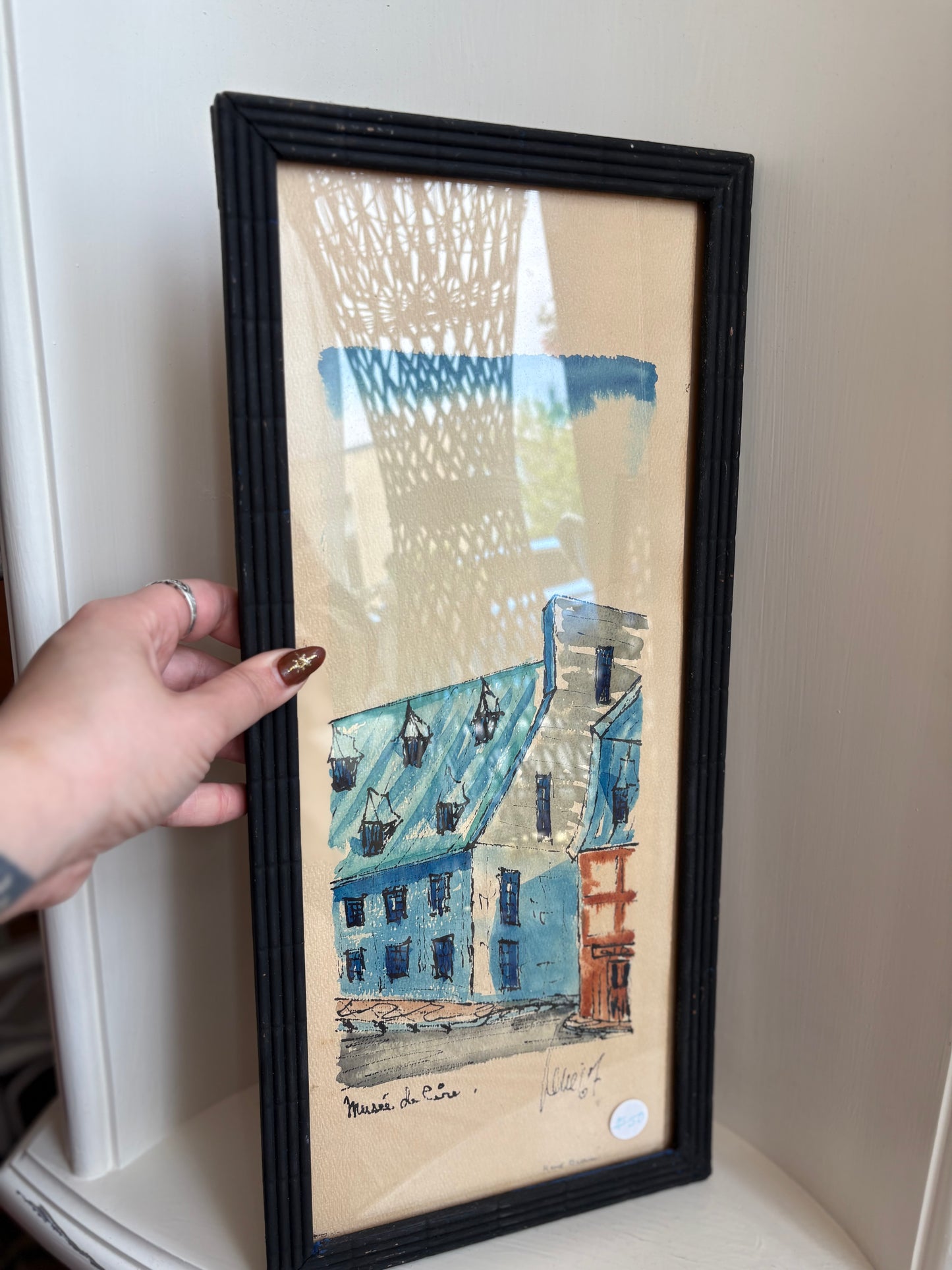 Pair of original paintings, Quebec Porte St. Louis,  Musee de Cire - signed, Galerie Rene Blouin