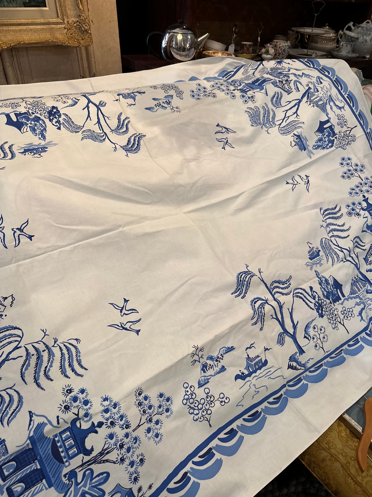 Blue & White tablecloth