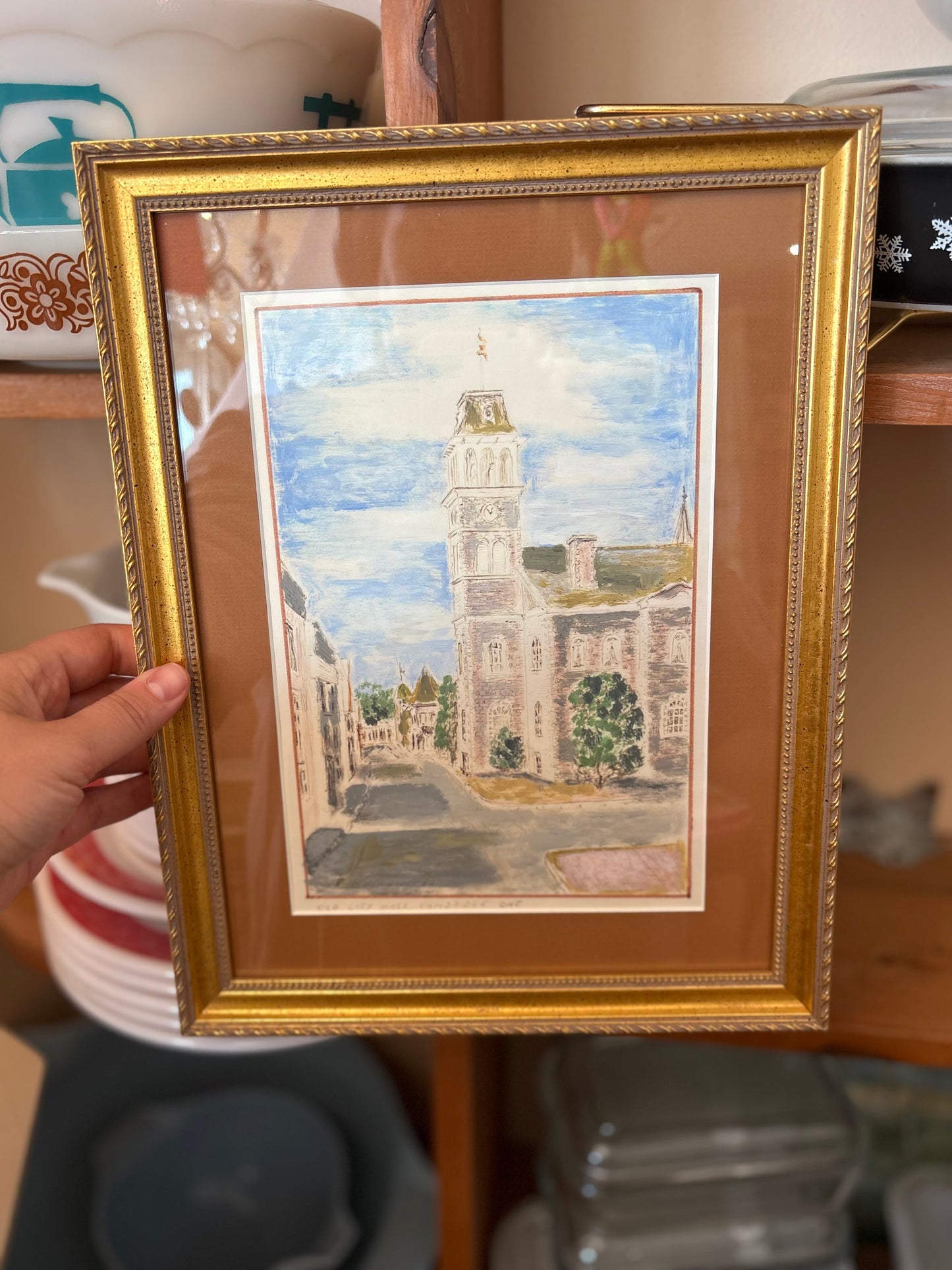 Old City Hall Cambridge framed painting