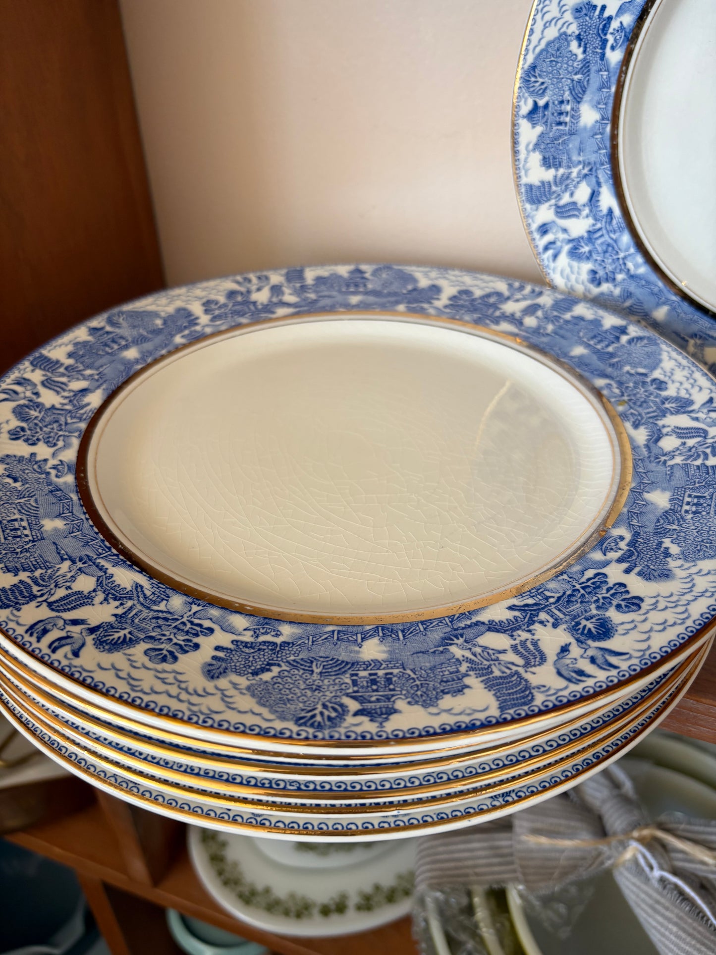 Set of 7 Myott Son & Co England Plates dinner plates