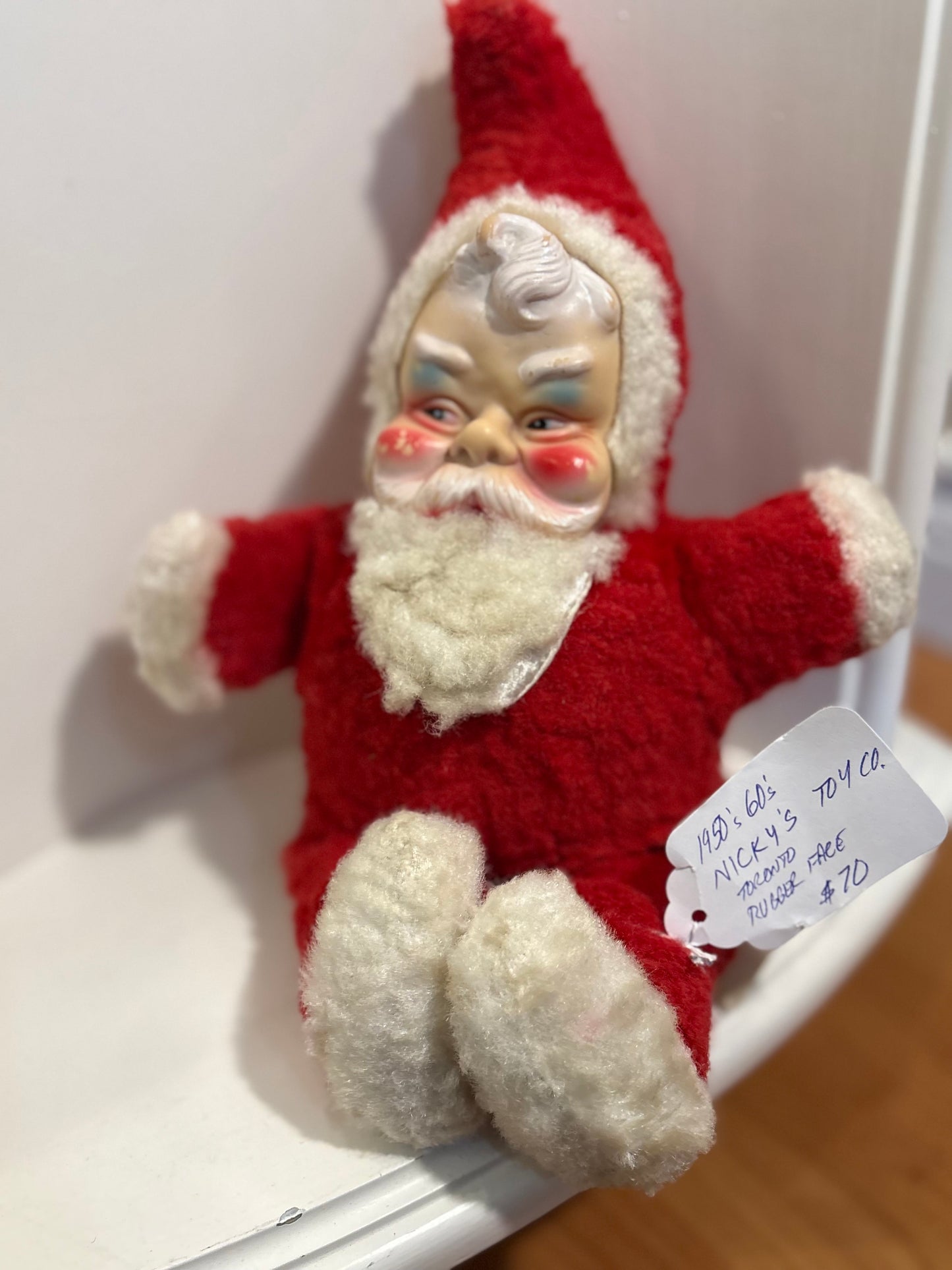 Nicky’s Toys Toronto “Rushton Style” rubber face Santa plush