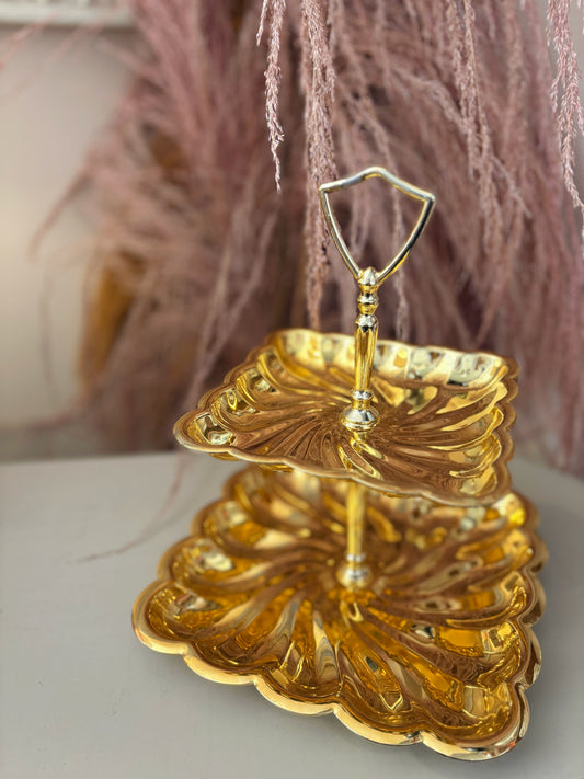Gold Plated Dessert Stand