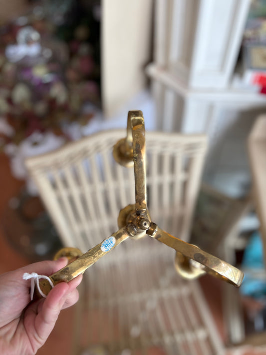 Solid Brass 4 candle holder