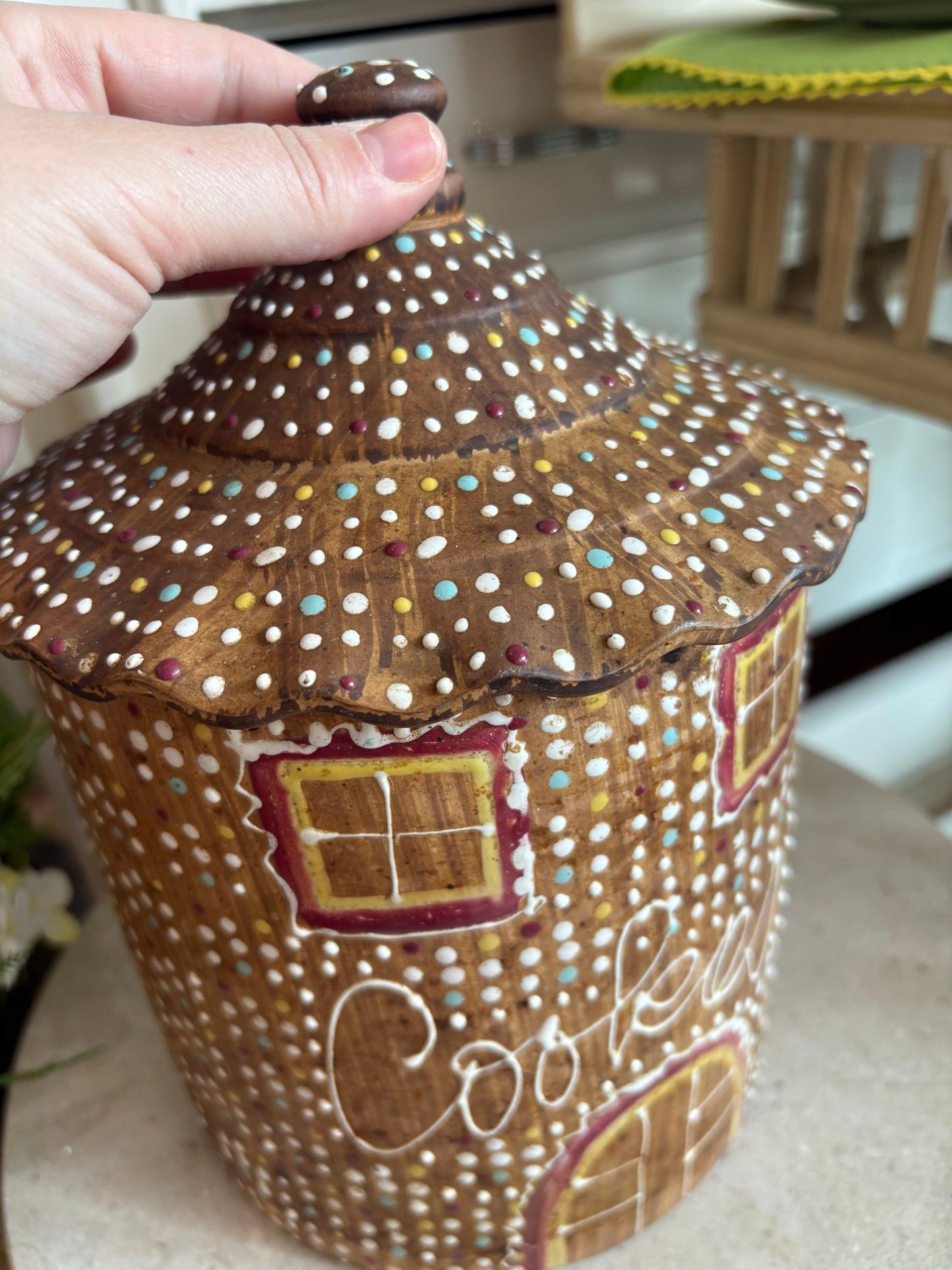 Ceramic Gingerbread cookie Jar - Made in Japan