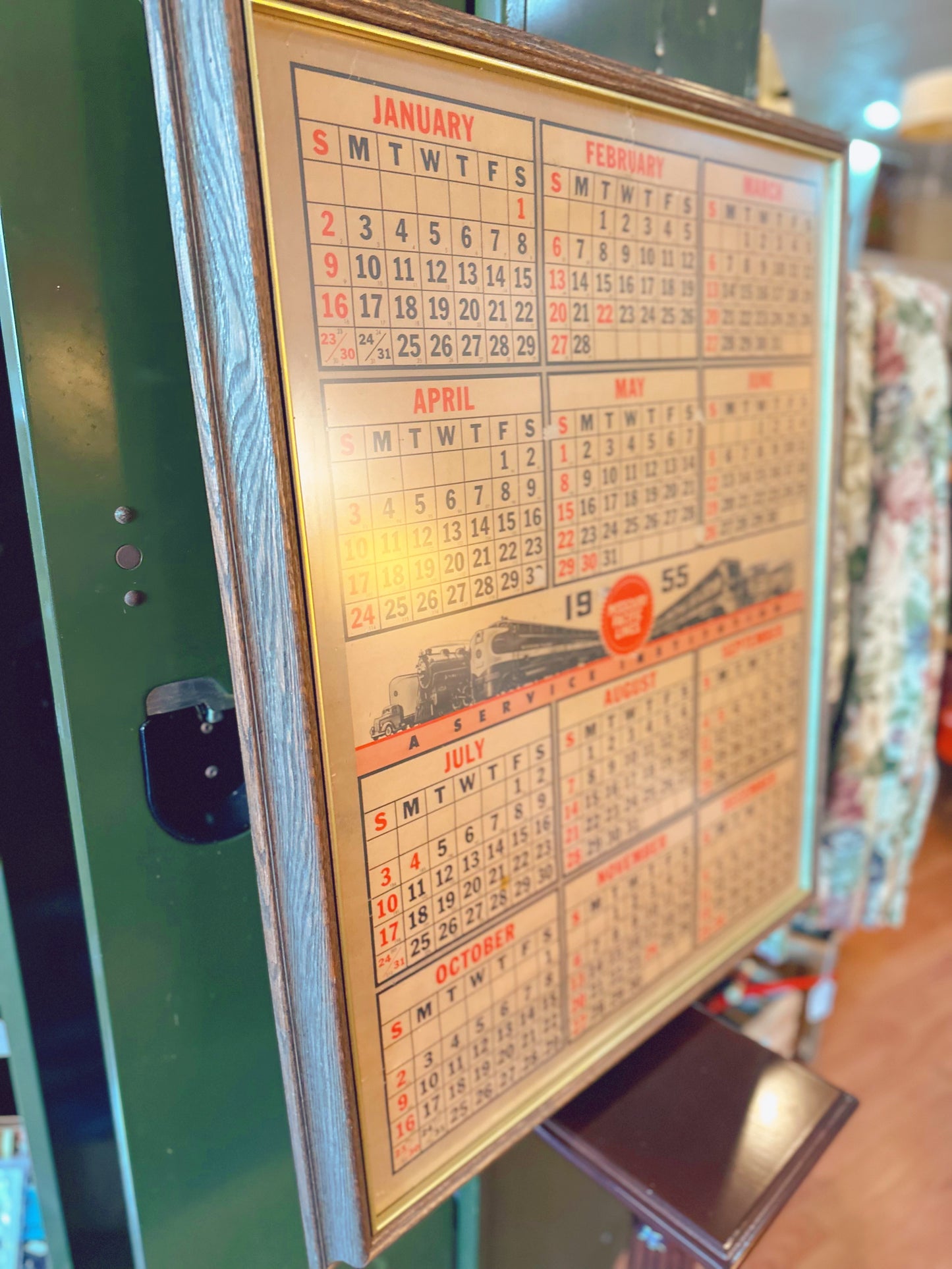 Framed Missouri Pacific Lines Calendar Print